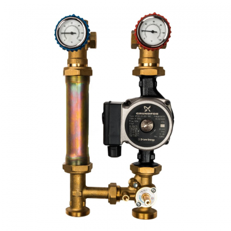 STOUT SDG-0007 Насосная группа со смесителем 1" с насосом Grundfos UPSO 25-65