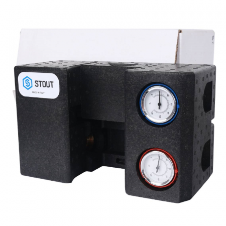 STOUT SDG-0002 Насосная группа с термостатическим смесительным клапаном 3/4" без насоса