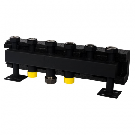 STOUT SDG-0016 Стальной распределительный коллектор 3 отопительных контура. В теплоизоляции DN 32