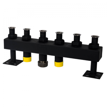 STOUT SDG-0016 Стальной распределительный коллектор 3 отопительных контура. В теплоизоляции DN 32