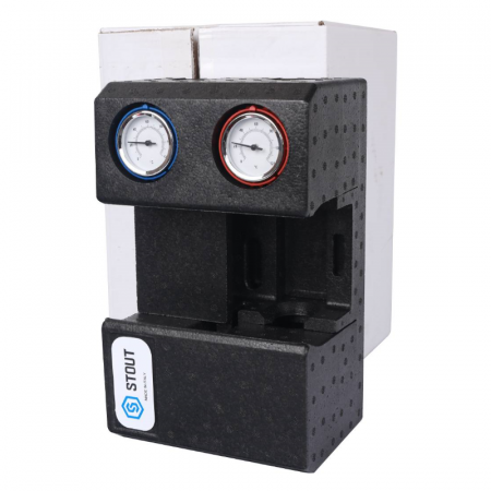STOUT SDG-0001 Насосная группа с прямым контуром 3/4" без насоса в теплоизоляции