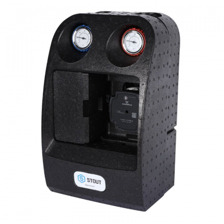 STOUT SDG-0001 Насосная группа с прямым контуром 1" с насосом Grundfos UPM3 Hybrid 25-70